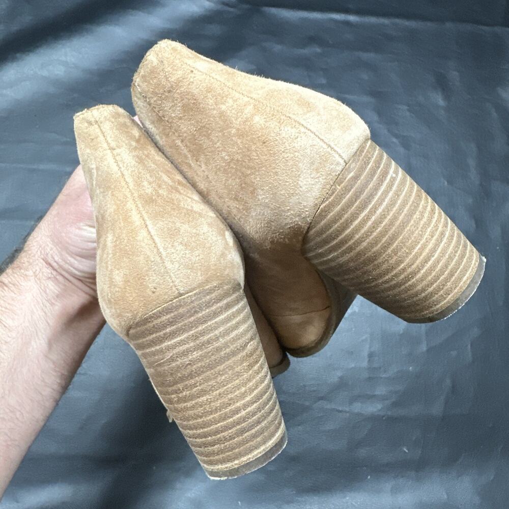 Lucky Brand Women’s 7.5 M High Heel Shoes Tan Brown Suede New WO Box - 750 - Picture 8 of 14
